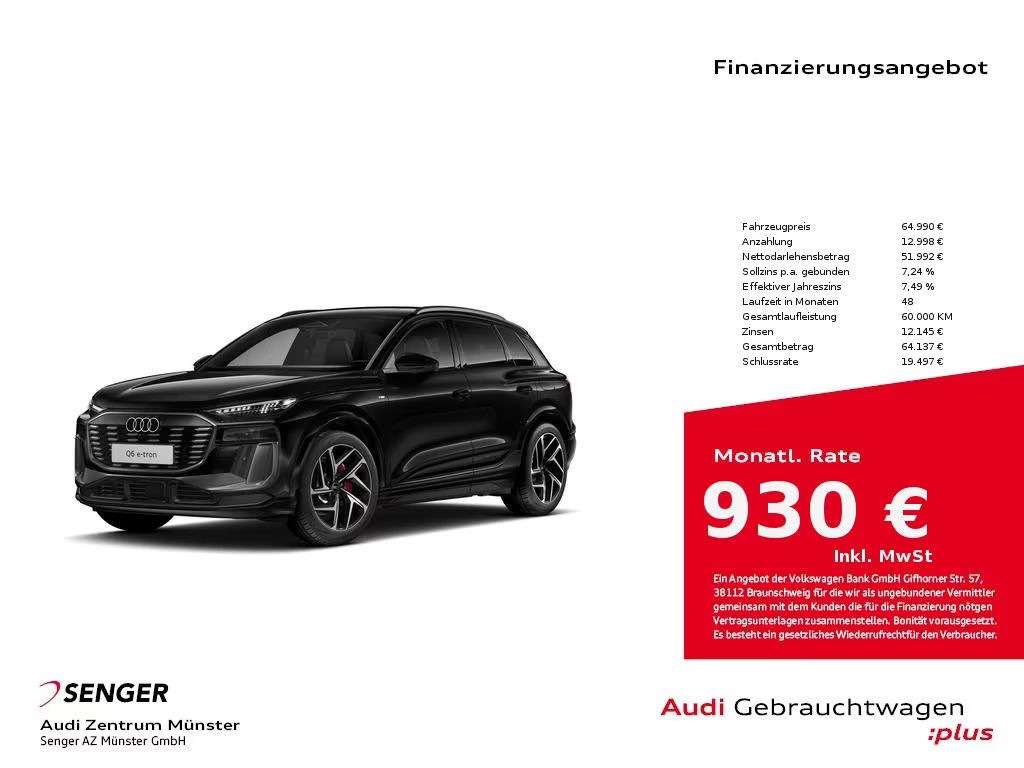 Audi Q6 e-tron Matrix Pano B&O AHK Digitales Cockpit