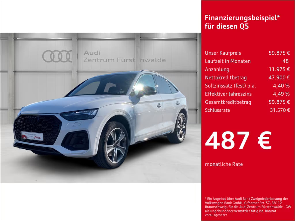 Audi Q5 Sportback Quattro S-Tronic Hybride 55 TFSI