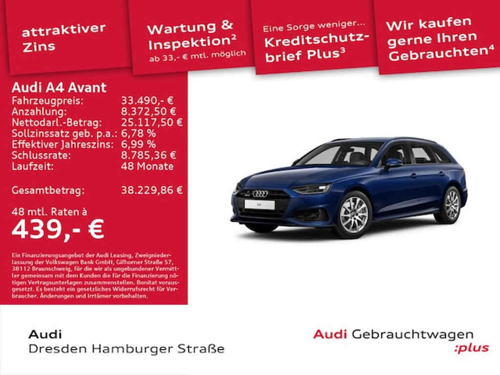 Audi A4 Avant Quattro S-Tronic 45 TFSI