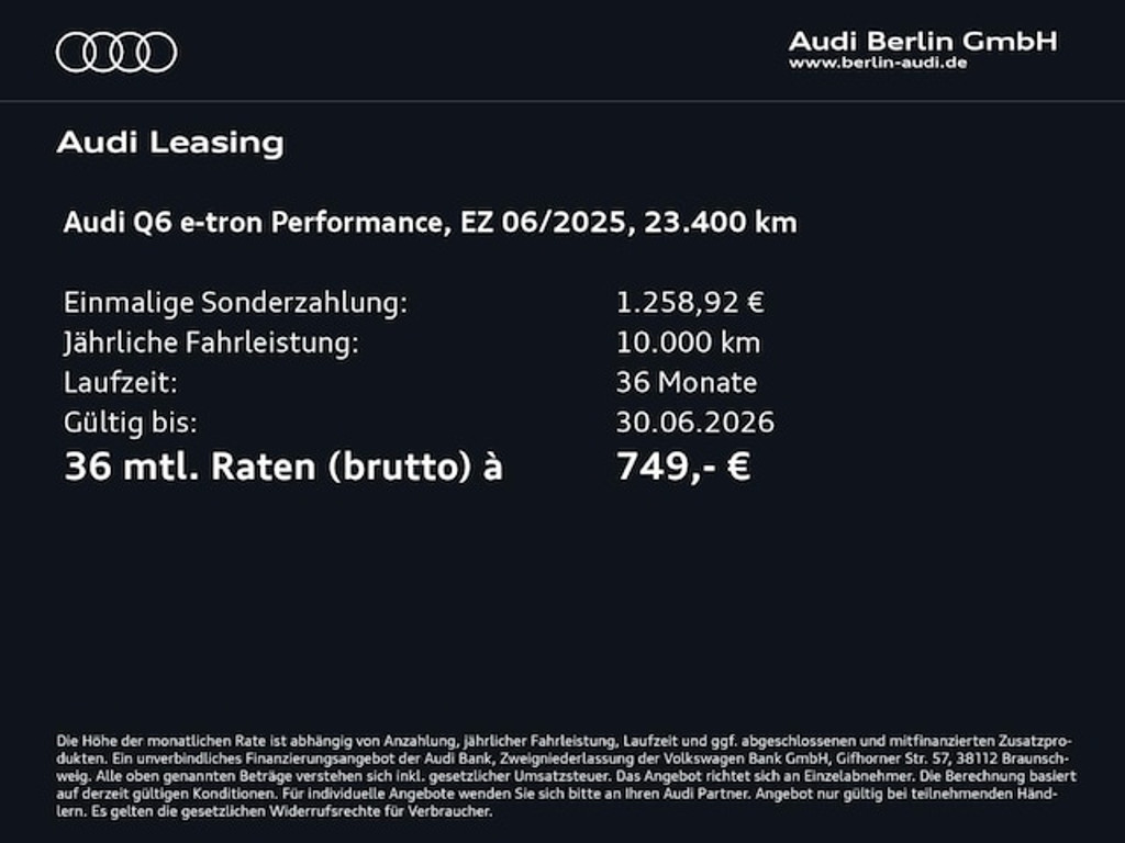 Audi Q6 e-tron Performance