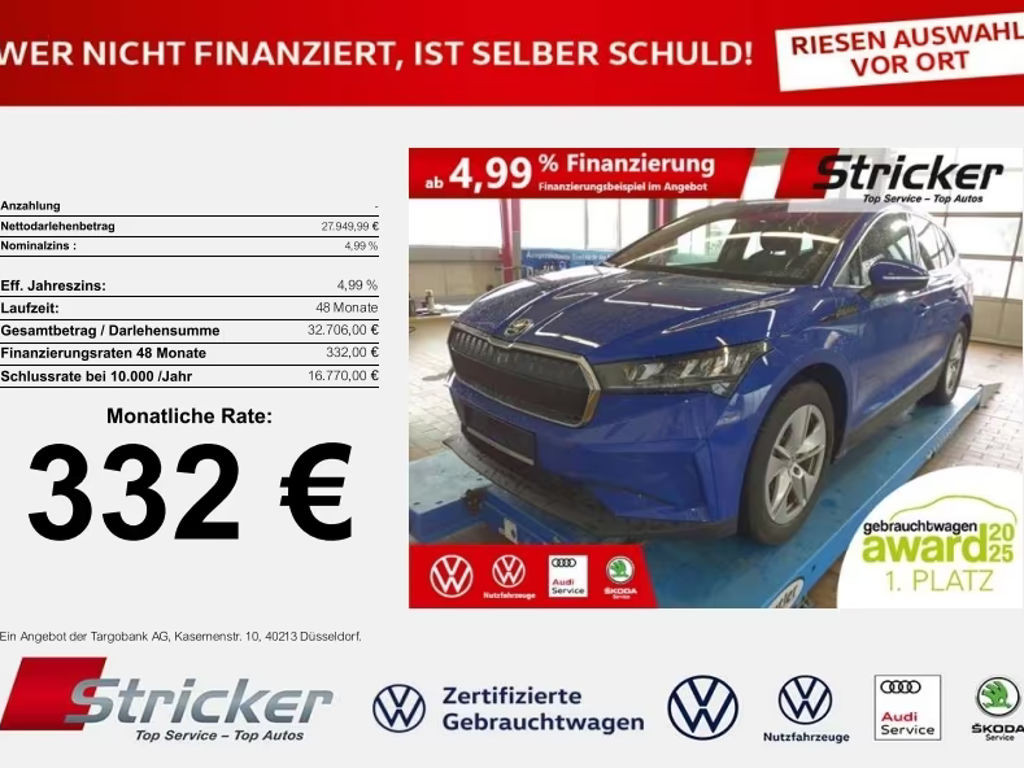 Skoda Enyaq iV iV80 332,-ohne Anzahlung Navi Pano