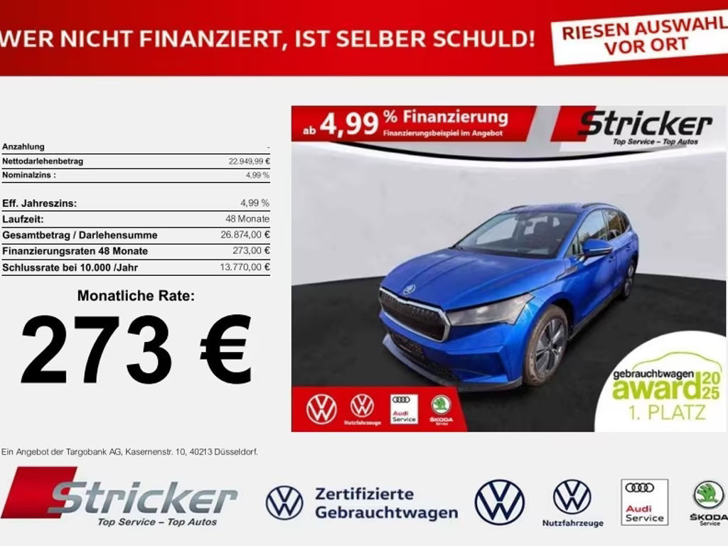 Skoda Enyaq iV iV60 273,-ohne Anzahlung Matrix Leder ACC