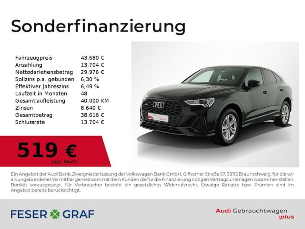 Audi Q3 Sportback Quattro S-Tronic 40 TDI