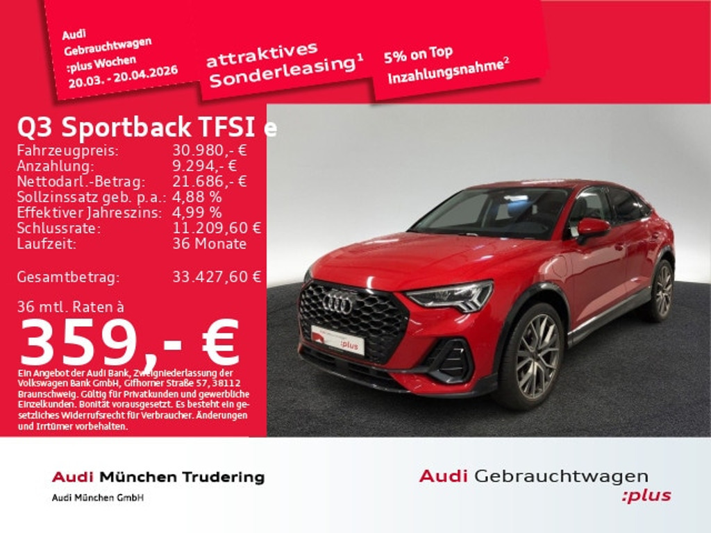 Audi Q3 Sportback S-Tronic Hybride 45 TFSI