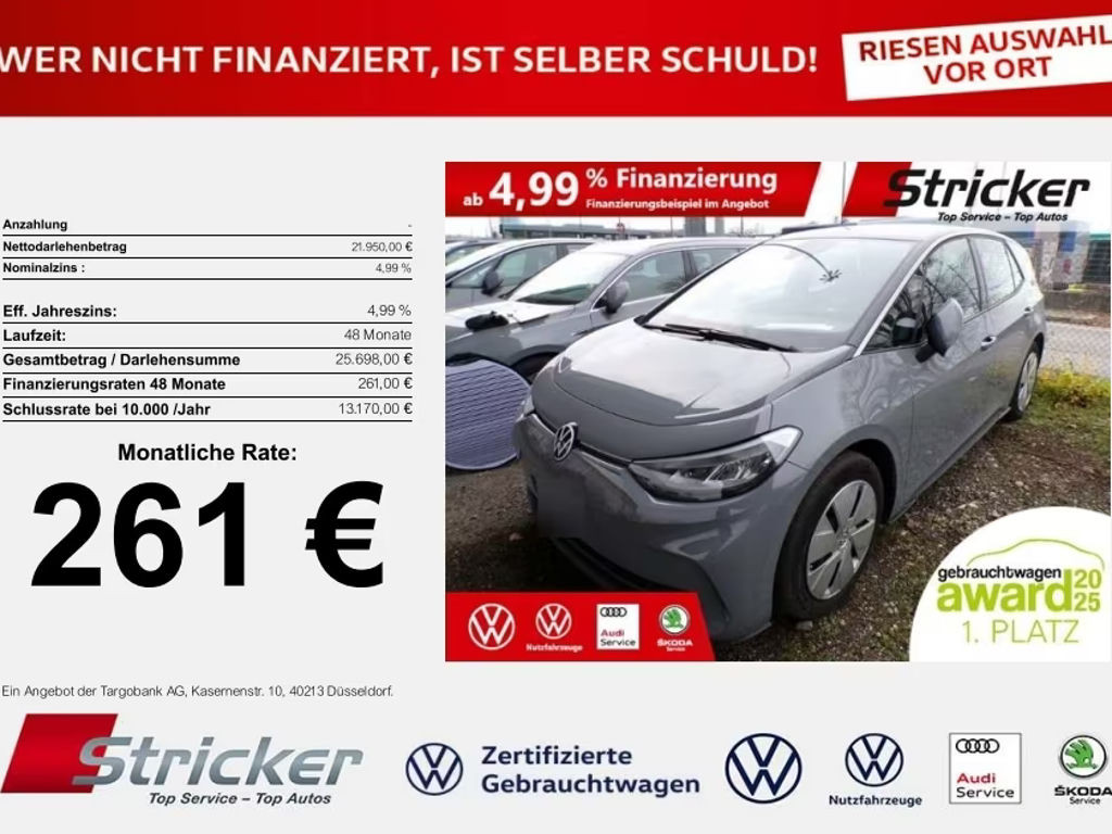 Volkswagen ID.3 Performance 58 KWh Pro 150 kW