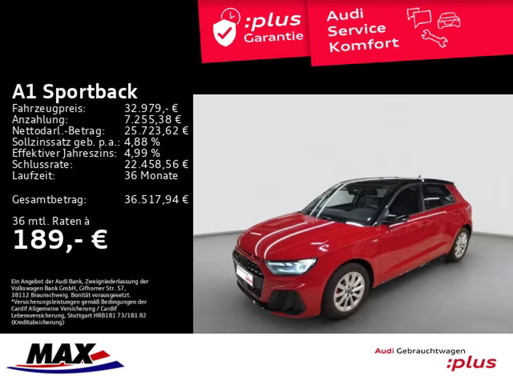 Audi A1 Sportback S-Line S-Tronic 40 TFSI