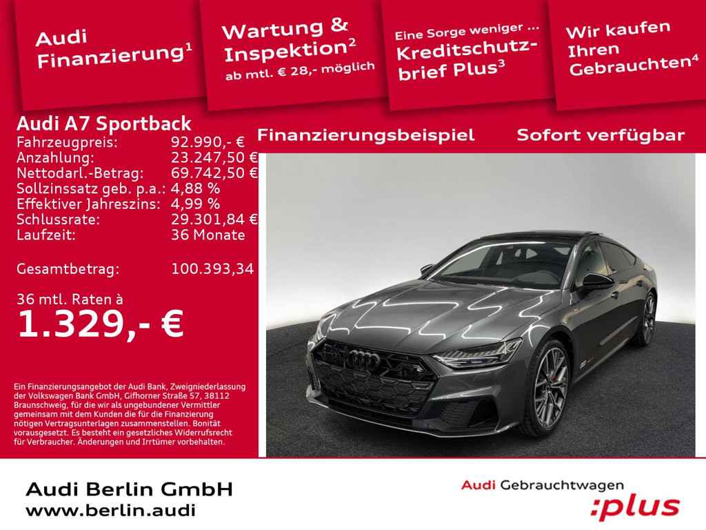 Audi A7 Sportback Quattro S-Tronic Hybride 55 TFSI