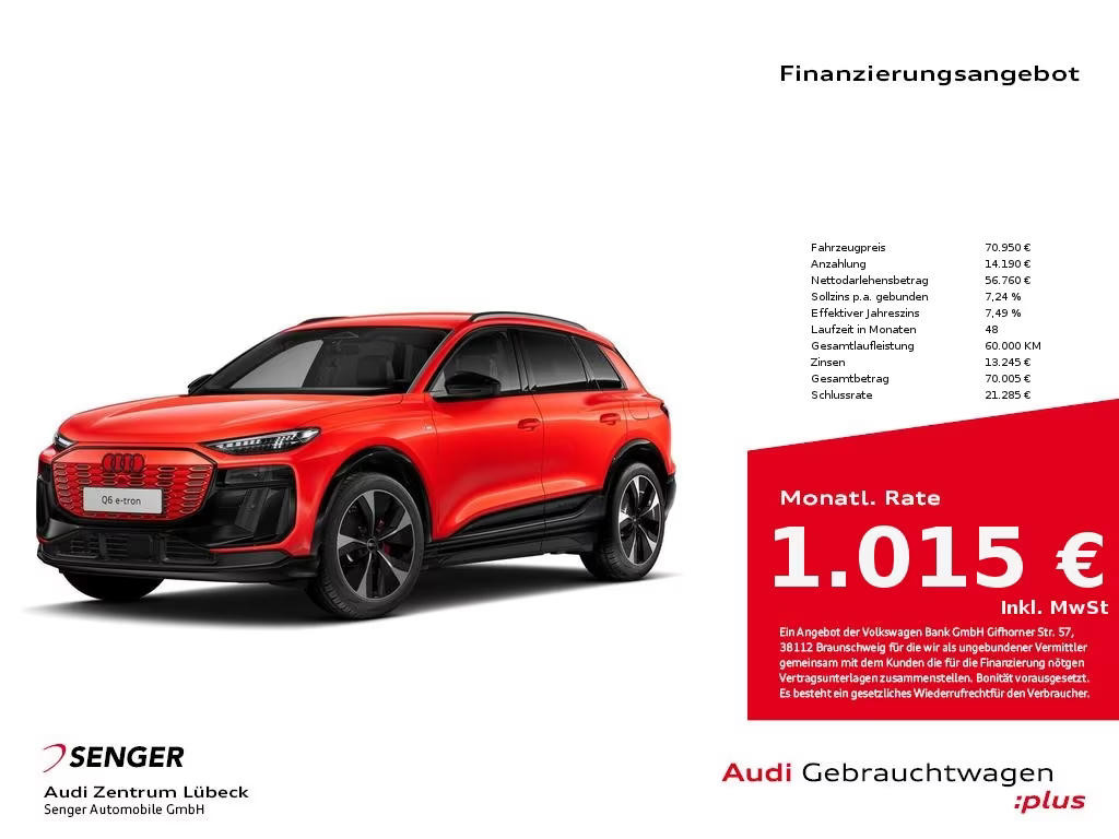 Audi Q6 e-tron Quattro S-Line