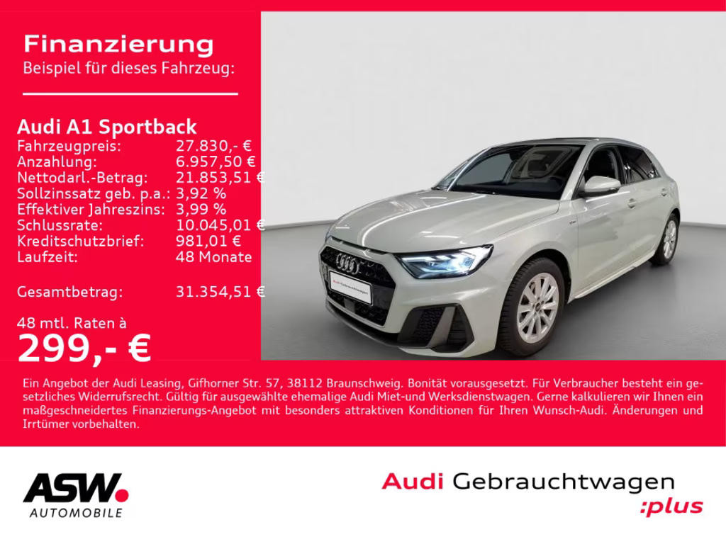 Audi A1 Sportback S-Line 30 TFSI