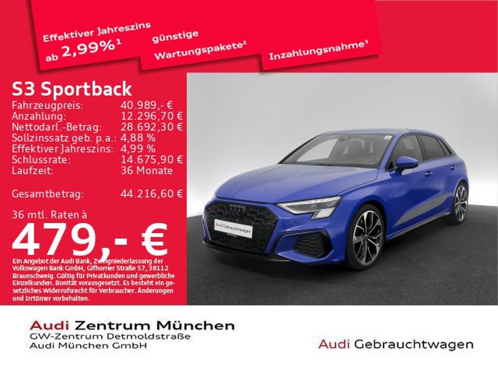 Audi S3 Sportback Quattro S-Tronic