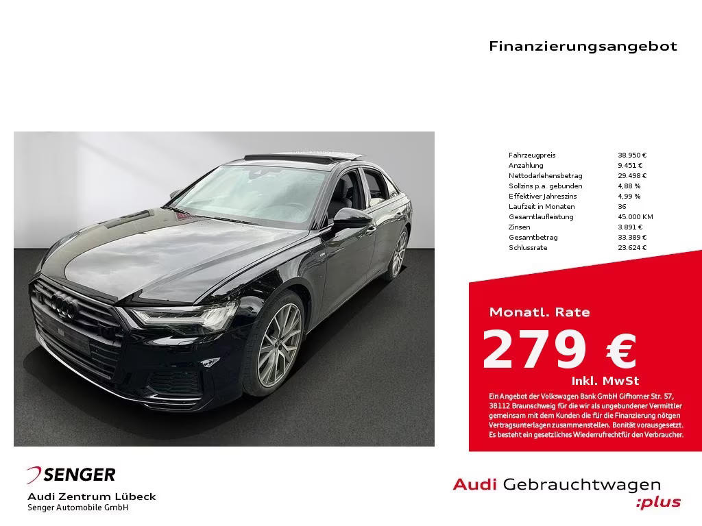 Audi A6 Sedan Quattro Sport Hybride 55 TFSI