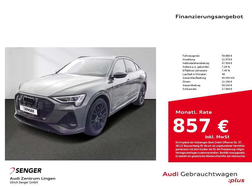 Audi e-tron Sportback Quattro S-Line 55