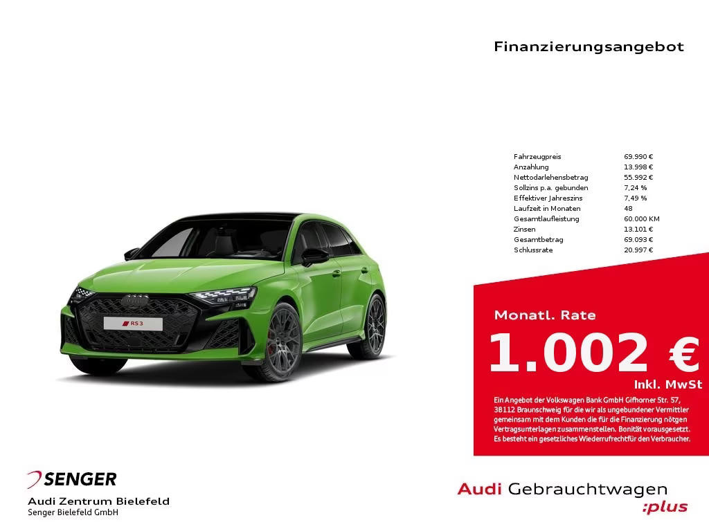 Audi RS3 Sportback Sedan Quattro