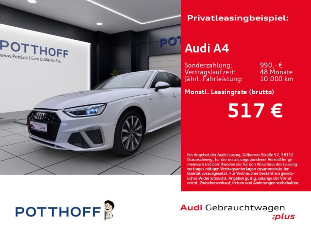 Audi A4 Sedan Quattro S-Line S-Tronic 40 TDI