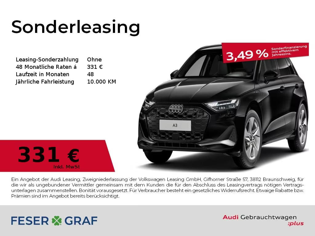 Audi A3 Sportback Sedan S-Tronic Hybride 40 TFSI
