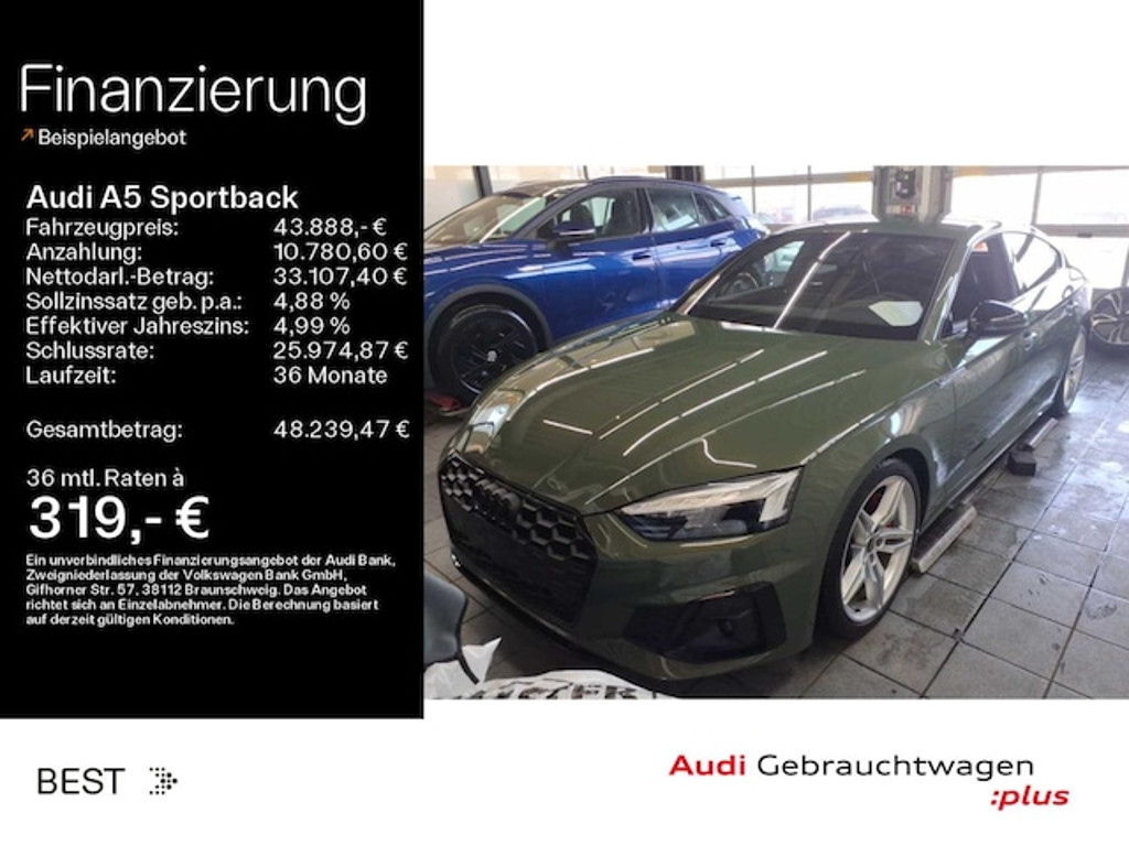 Audi A5 Sportback Quattro Business S-Line S-Tronic 45 TFSI