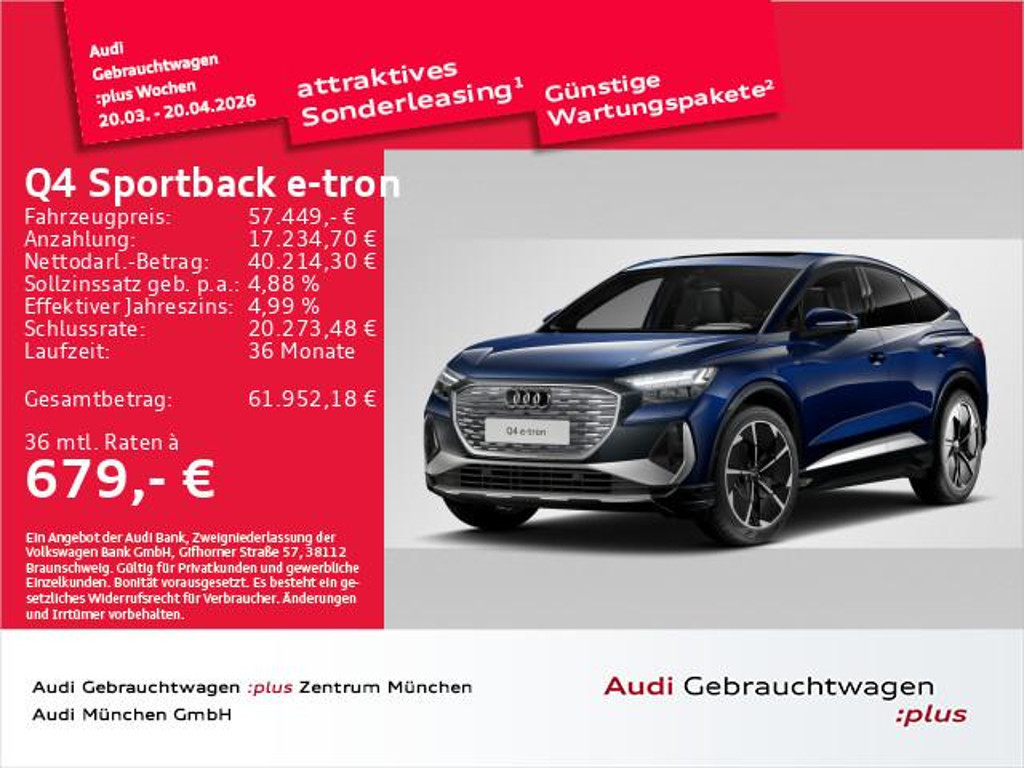 Audi Q4 e-tron Sportback Quattro S-Line
