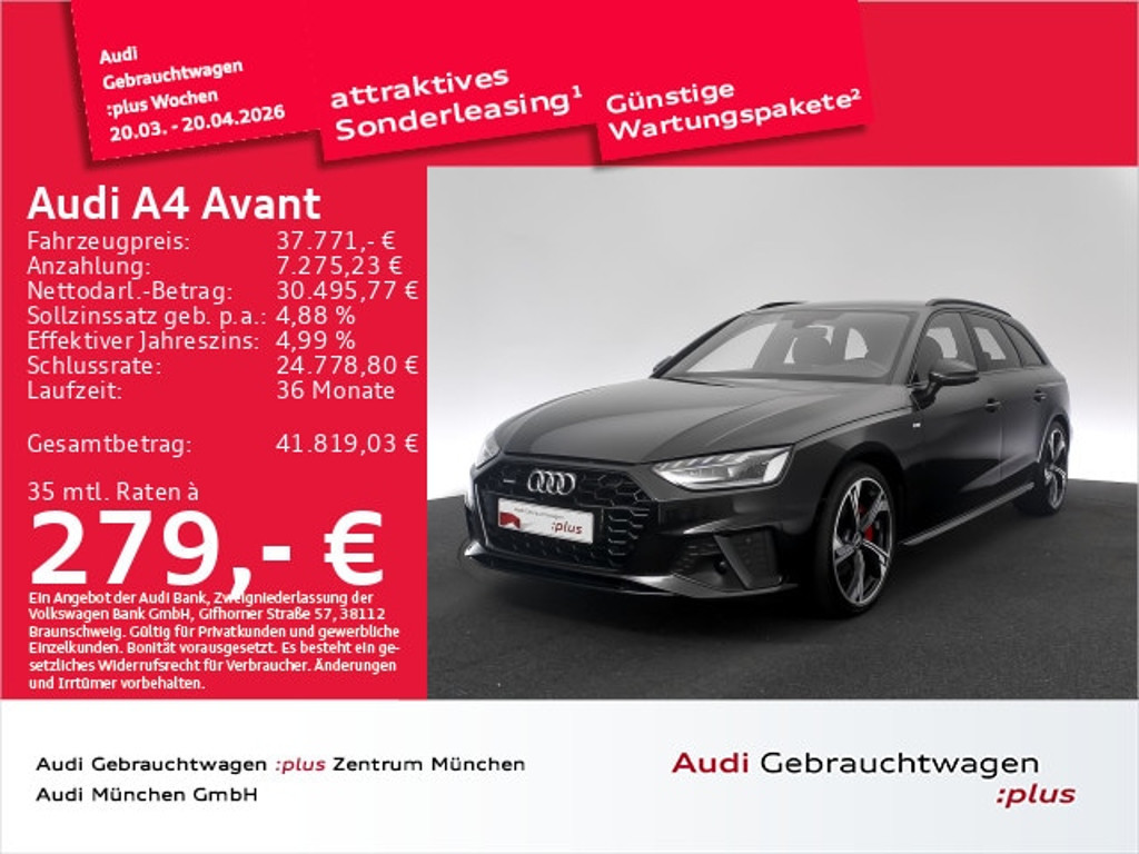 Audi A4 Avant Quattro S-Line S-Tronic 40 TDI