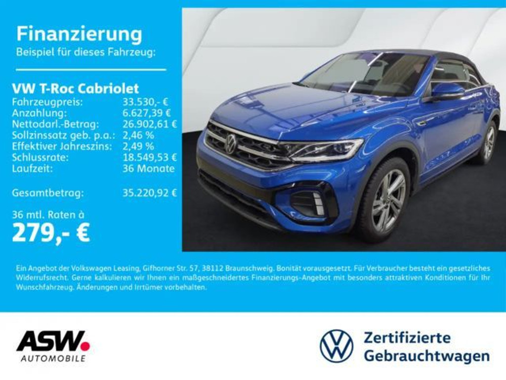 Volkswagen T-Roc DSG Cabriolet R-Line