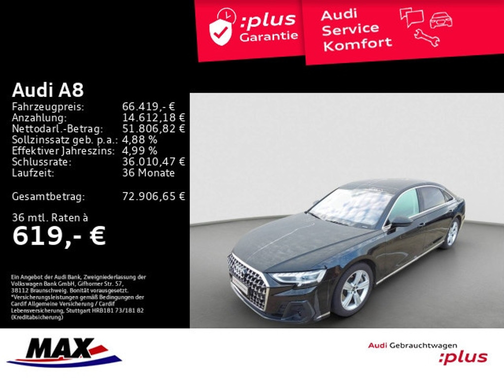 Audi A8 Quattro Hybride Lang 60 TFSI