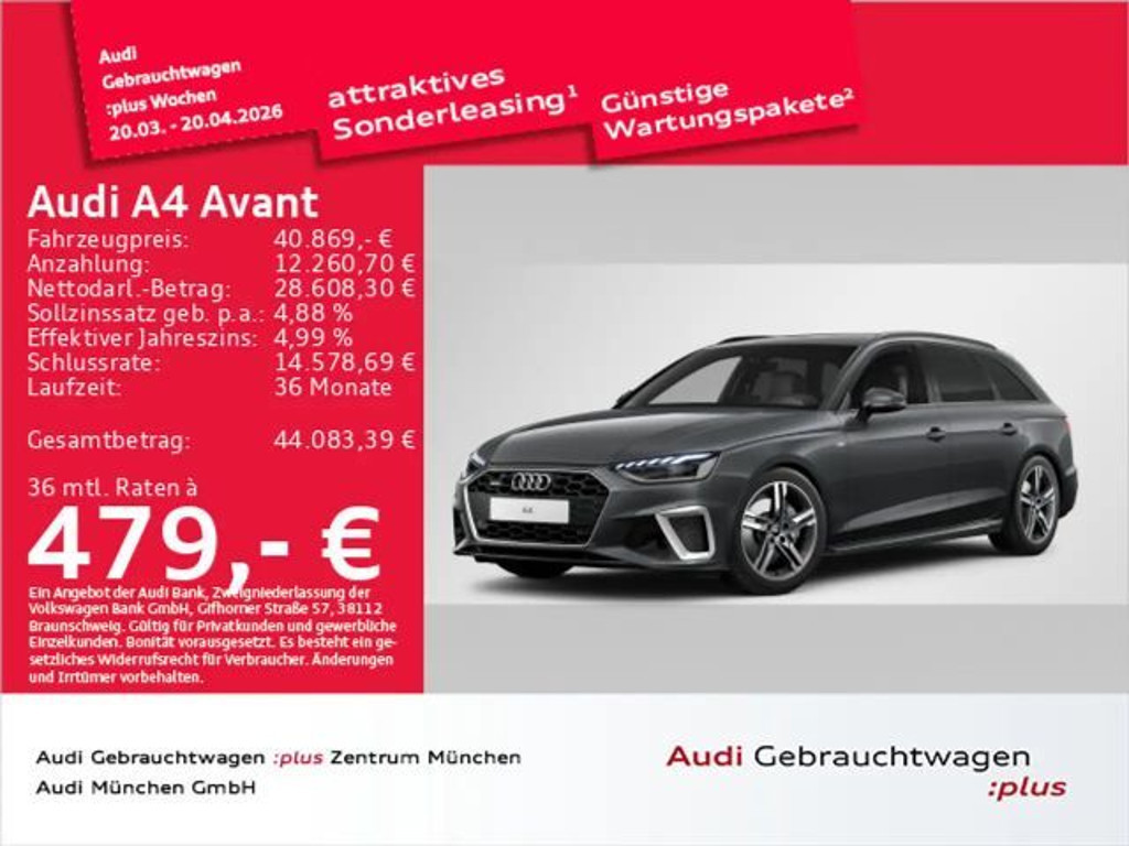 Audi A4 Quattro S-Line S-Tronic 40 TFSI