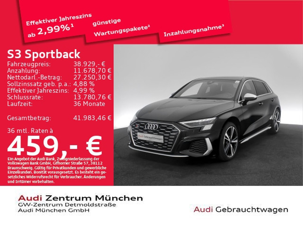 Audi S3 Sportback Quattro S-Tronic
