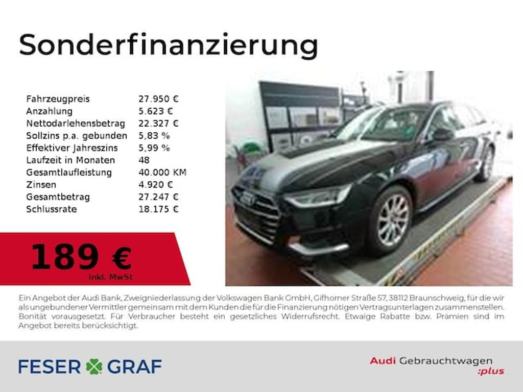 Audi A4 Avant Quattro S-Tronic 40 TFSI