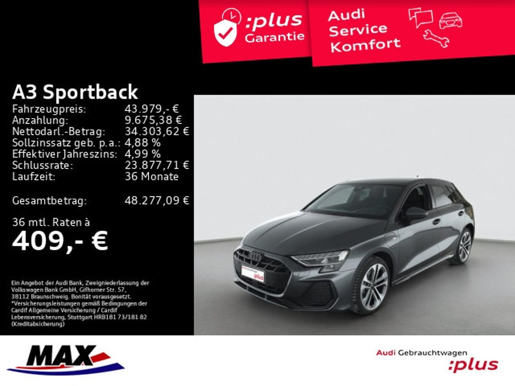 Audi A3 Sportback S-Line S-Tronic Hybride 40 TFSI
