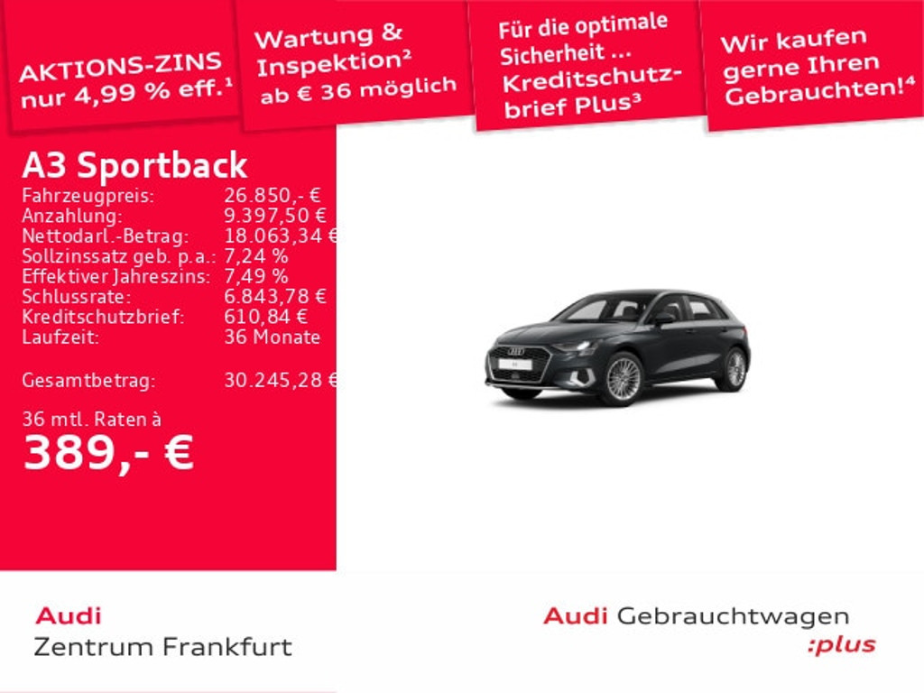 Audi A3 Sportback S-Tronic 30 TFSI
