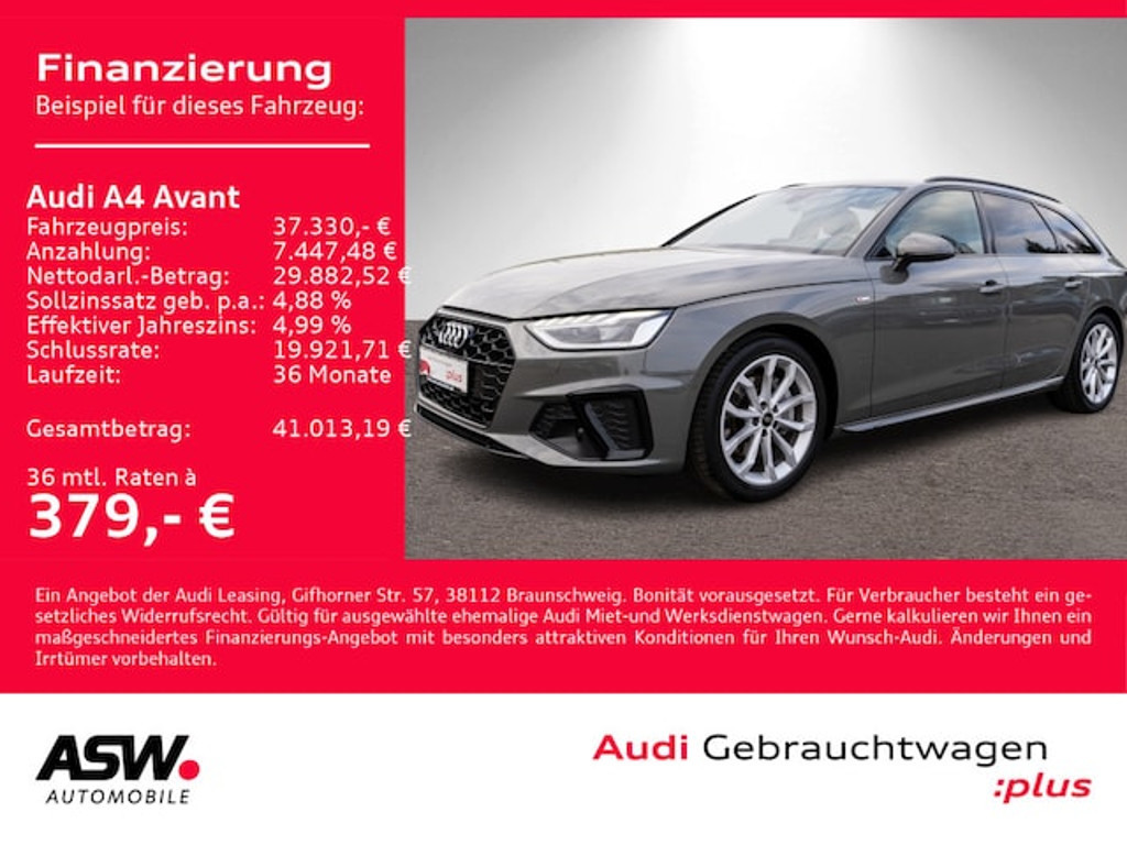 Audi A4 Avant Quattro S-Line S-Tronic 40 TDI