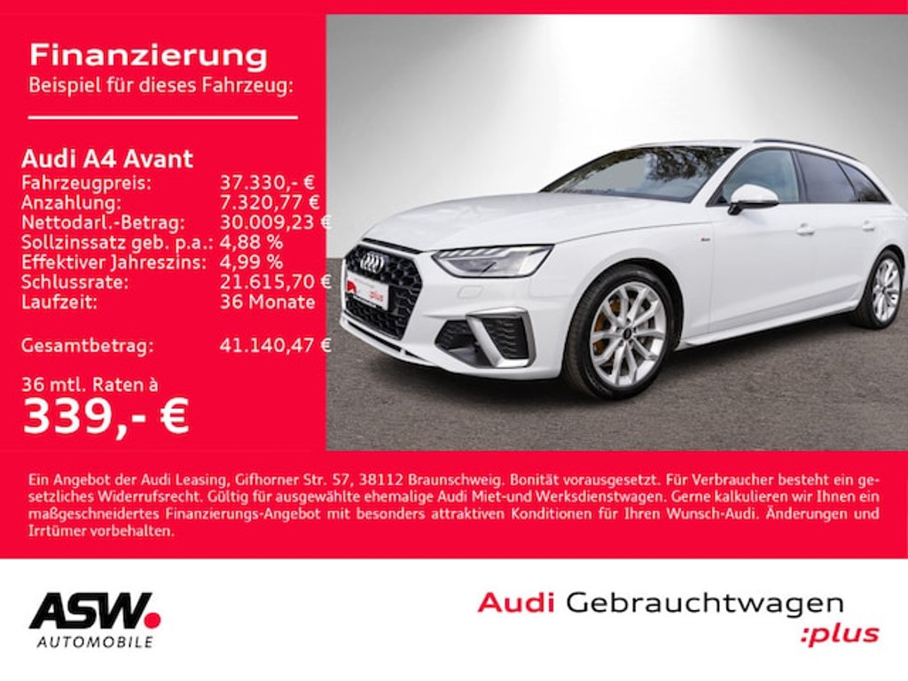 Audi A4 Avant Quattro S-Line S-Tronic 40 TDI