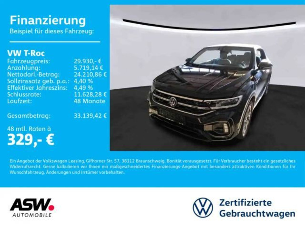Volkswagen T-Roc DSG Cabriolet R-Line 1.5 TSI