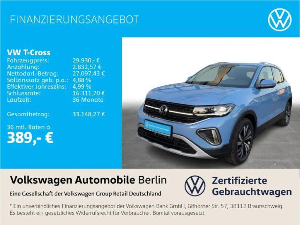 Volkswagen T-Cross DSG Style 1.5 TSI