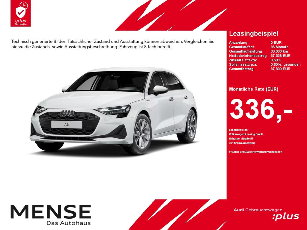 Audi A3 Sportback Sedan S-Tronic Hybride 40 TFSI