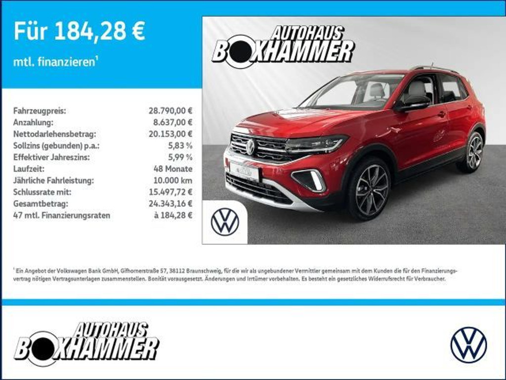Volkswagen T-Cross DSG Style 1.0 TSI IQ.Drive