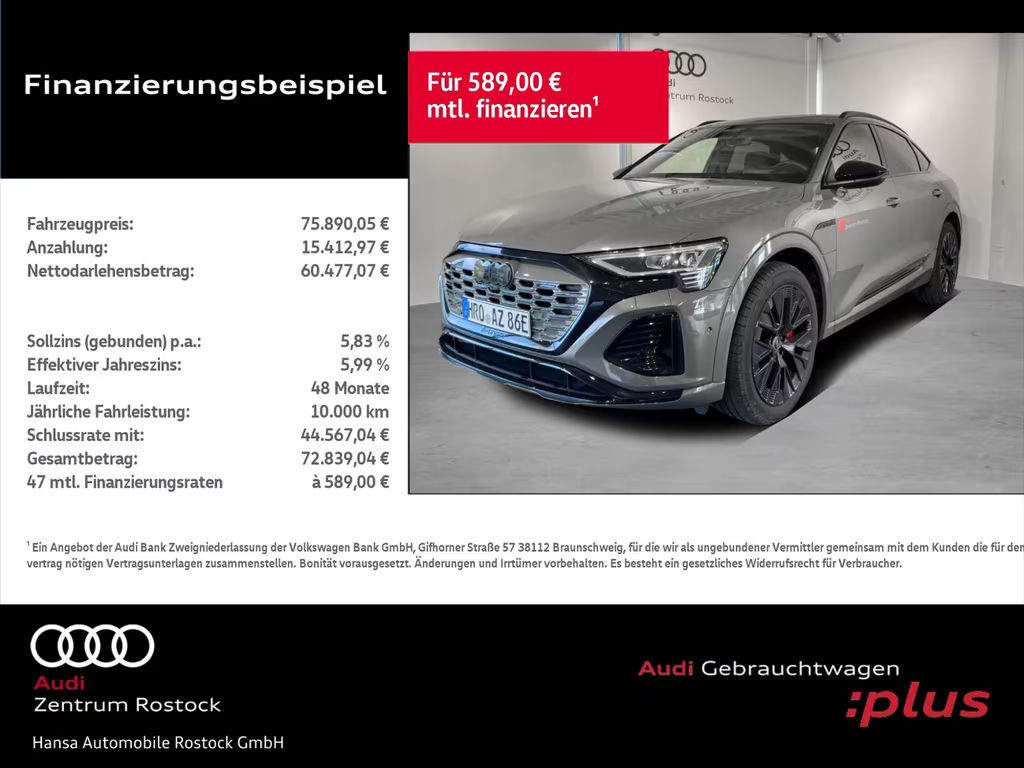 Audi Q8 e-tron Sportback Quattro S-Line 55