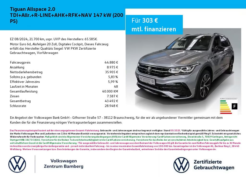 Volkswagen Tiguan Allspace R-Line 2.0 TDI