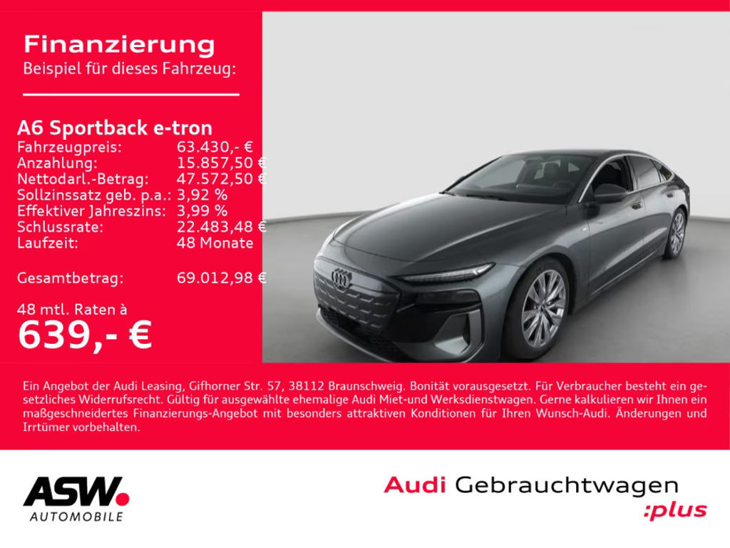 Audi A6 e-tron Sportback S-Line