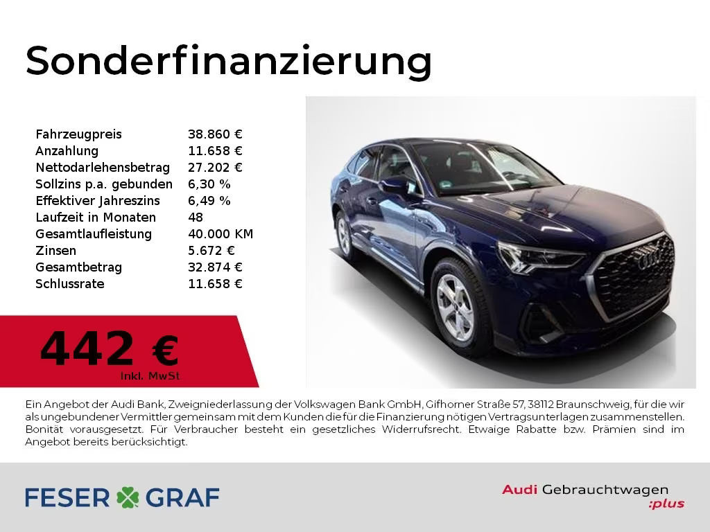 Audi Q3 Sportback Quattro S-Tronic 40 TDI