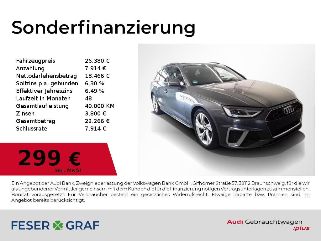 Audi A4 Avant S-Line S-Tronic 40 TDI