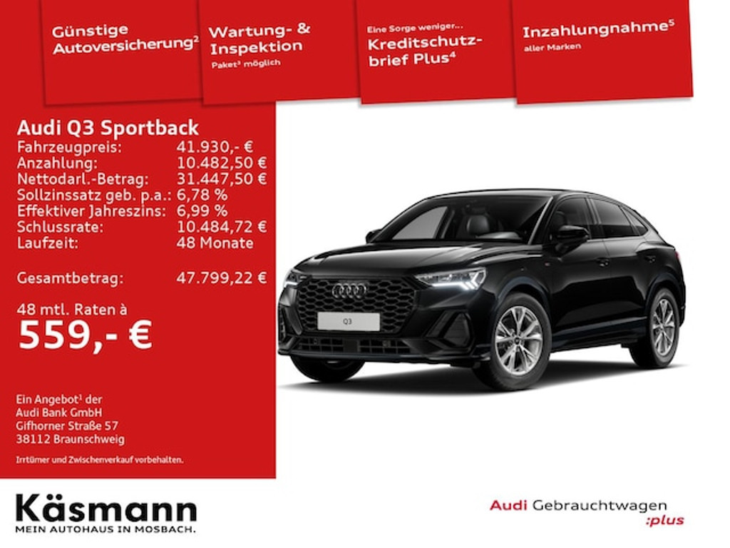 Audi Q3 Sportback S-Line S-Tronic 35 TDI