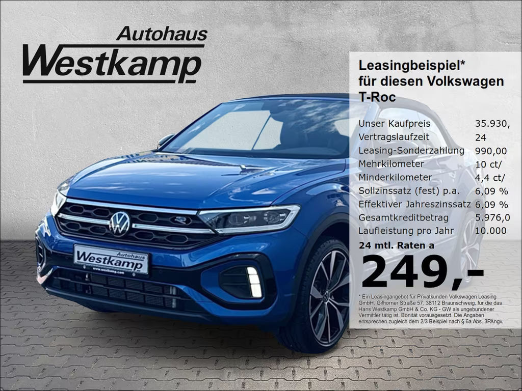 Volkswagen T-Roc DSG Style Cabriolet R-Line 1.5 TSI