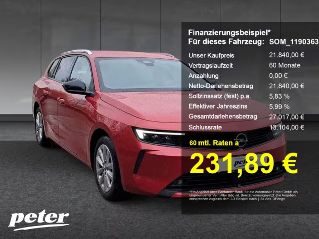 Opel Astra Sports Tourer 1.2 Turbo Elegance Turbo