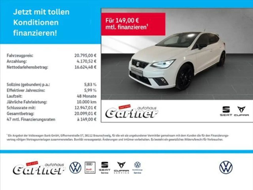 Seat Ibiza FR-lijn 1.0 TSI
