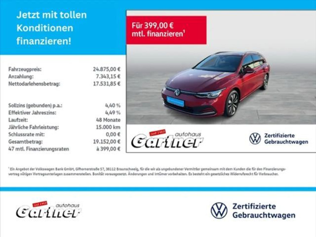 Volkswagen Golf DSG Variant 1.0 TSI Golf VIII Move