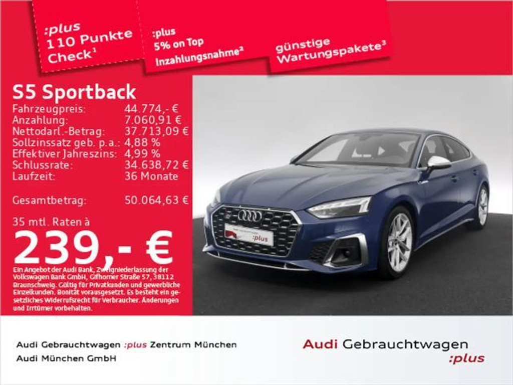 Audi S5 TDI tiptr. AHK/Navi+
