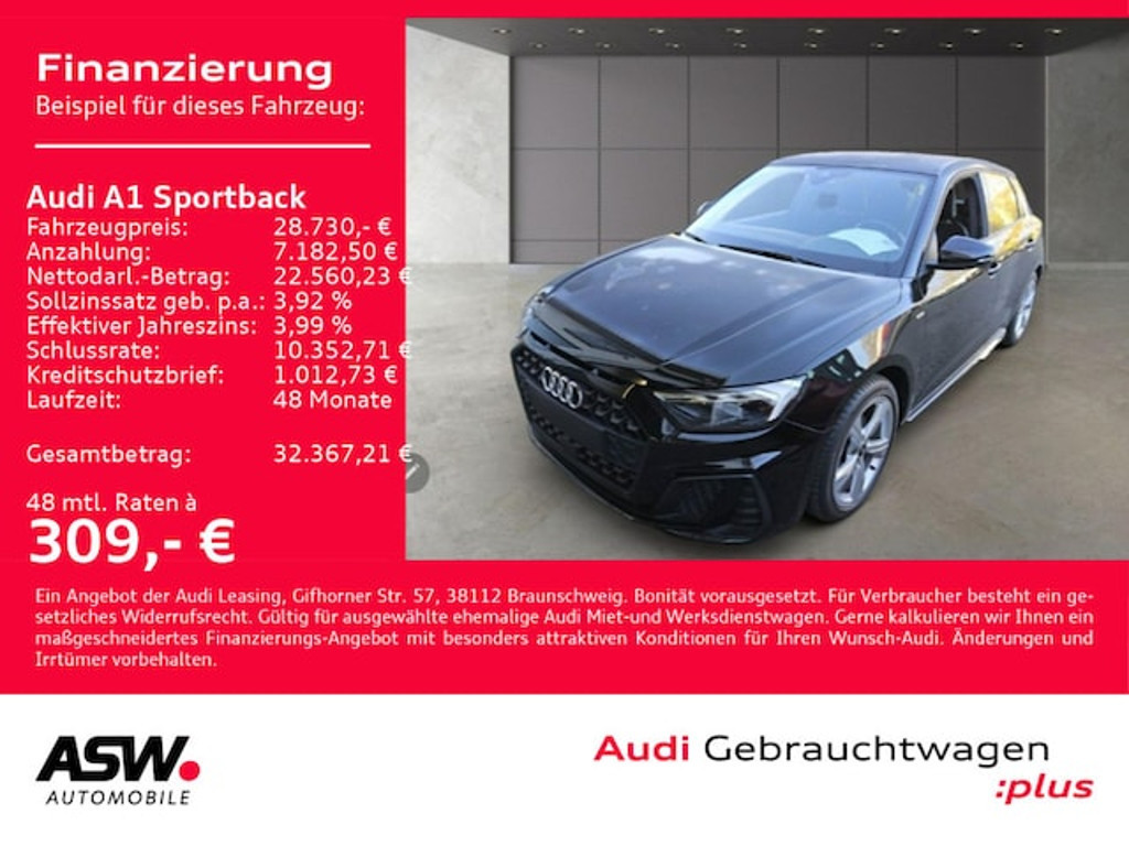 Audi A1 Sportback S-Line S-Tronic 35 TFSI