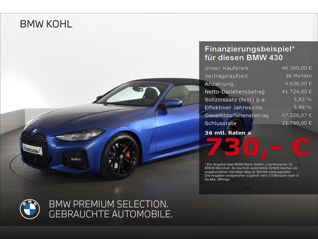 BMW 4 Serie 430 M-Sport Cabrio 430i