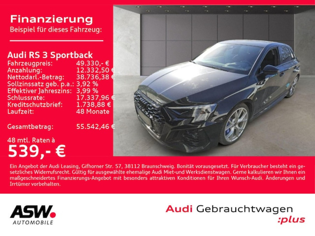 Audi RS3 Sportback Quattro S-Tronic