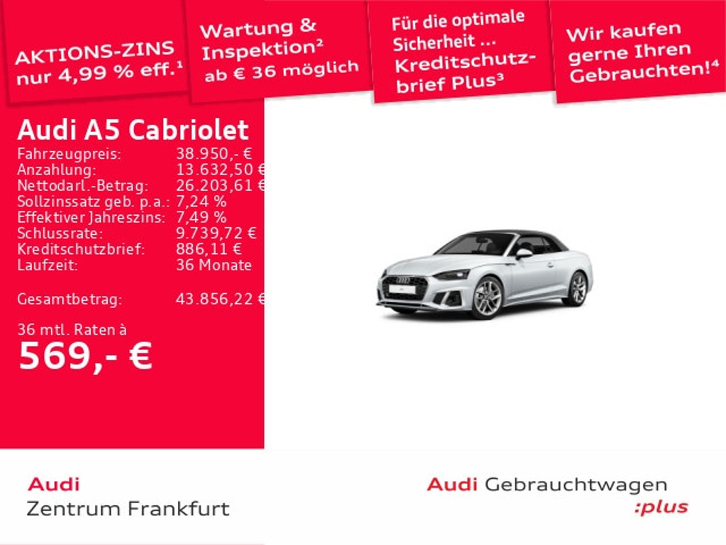 Audi A5 Cabriolet S-Line S-Tronic 40 TFSI